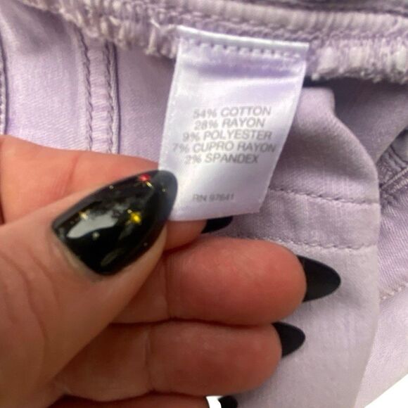J. Jill Jeans Size 12 Mid Rise Denim Pants Authentic Fit Slim Ankle Light Purple - Picture 5 of 6